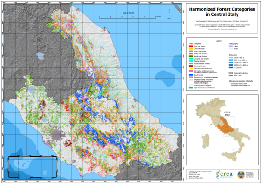 Categorie forestali armonizzate nell’Italia centrale
